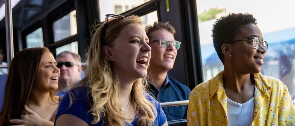 Students on the bus