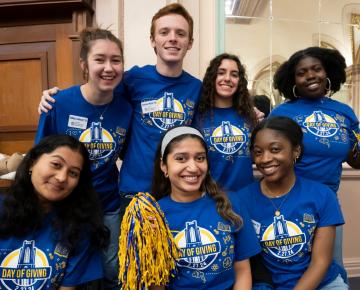 pitt students pose for a photo during the 2024 day of giving
