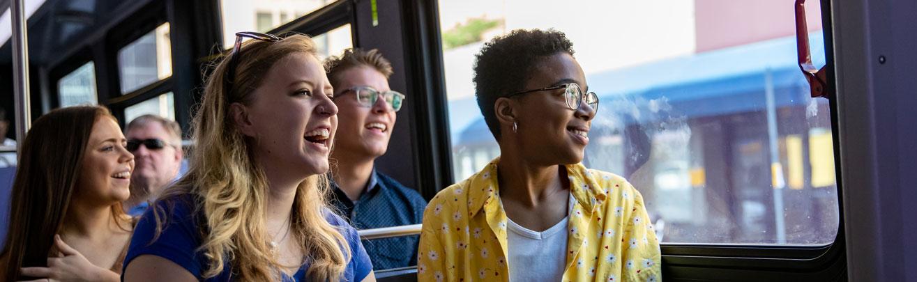 Students on the bus